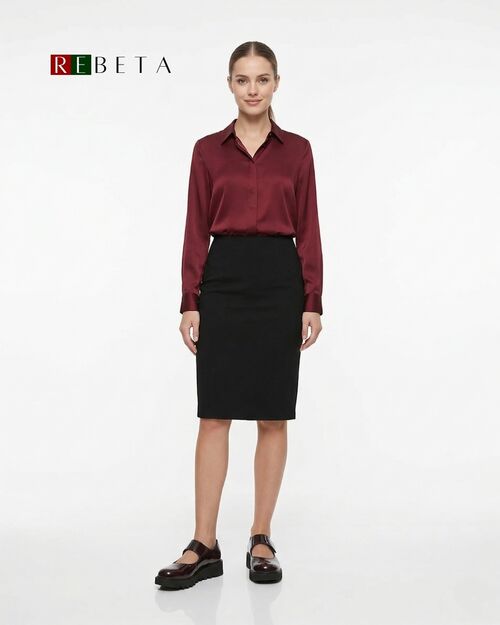 REBETA Deri Kadın Bantlı Bordo Ayakkabı Açma