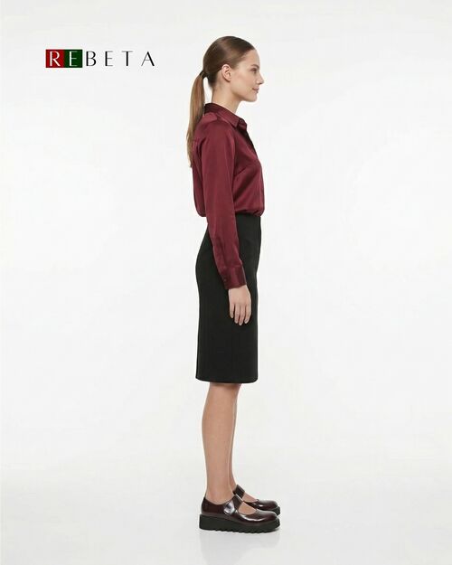 REBETA Deri Kadın Bantlı Bordo Ayakkabı Açma