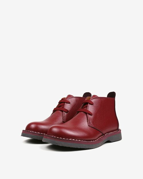 REBETA Deri Kadın Bordo Bot