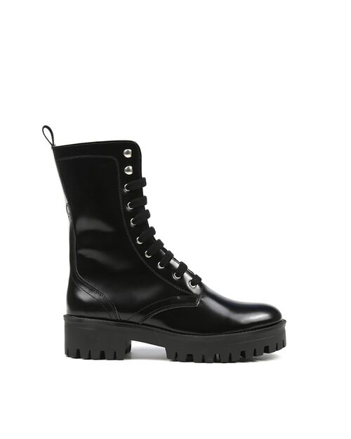 REBETA Deri Kadın Bot Siyah Açma