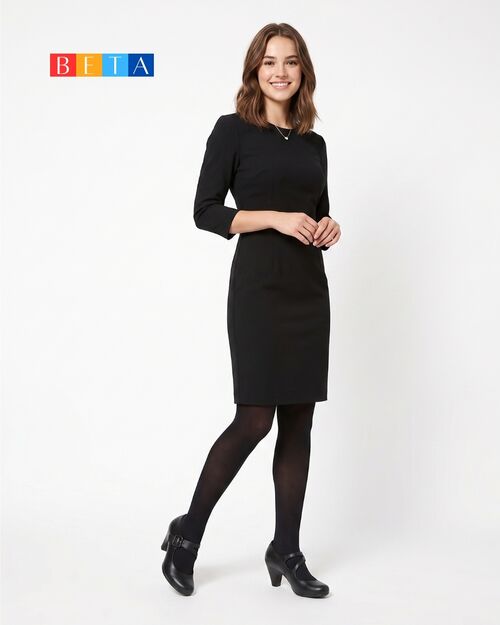 BETA Deri Kadın Tokalı Topuklu Siyah Ayakkabı