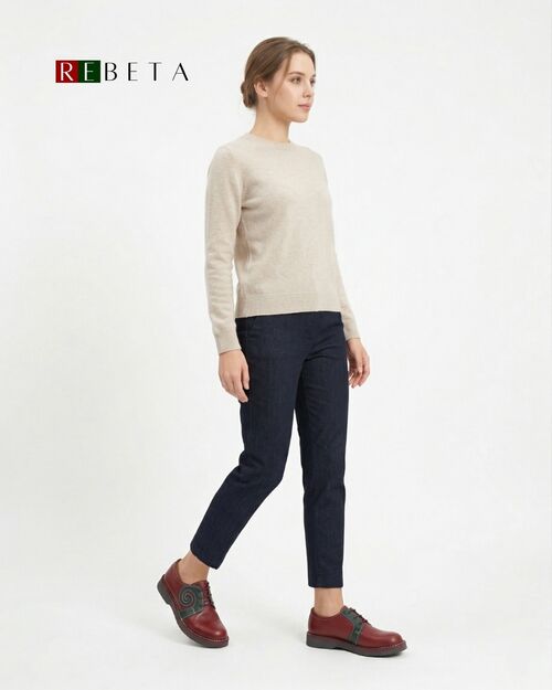 REBETA Deri Kadın Yeşil Kombin Ayakkabı