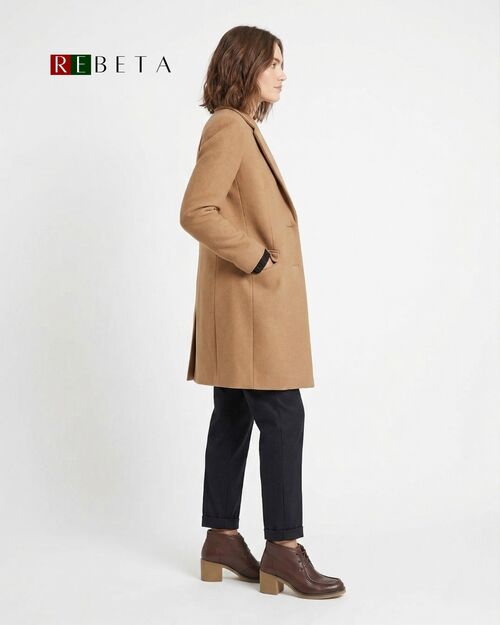 REBETA Deri Kadın Yüksek Tabanlı Kahve Bot