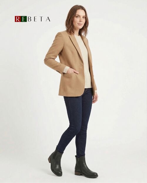 REBETA Deri Kadın Siyah Bot