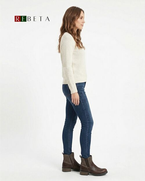 REBETA Deri Kadın Antik Kahve Bot