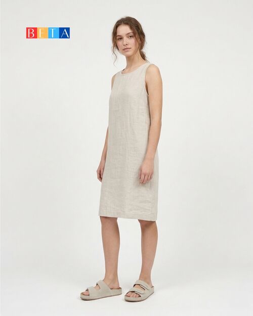 BETA Comfort Kadın Çift Bantlı Saraçlı Bej Süet Terlik