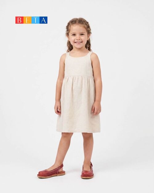 BETA Kids Deri Kız Çocuk Arkadan Bantlı Kırmızı Sandalet