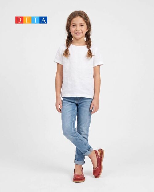 BETA Kids Deri Kız Çocuk Arkadan Bantlı Kırmızı Sandalet