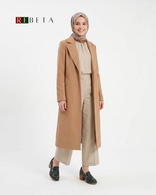 REBETA Deri Kadın Yeşil Topuklu Loafer Ayakkabı