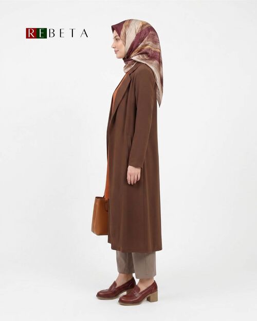 REBETA Deri Kadın Bordo Topuklu Loafer Ayakkabı