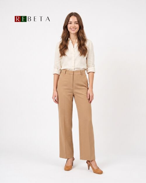 REBETA Deri Kadın Tokalı Topuklu Taba Ayakkabı