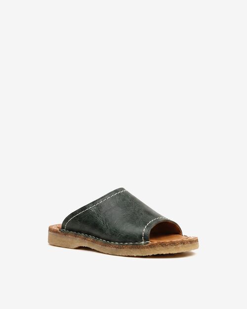 BETA Life Kadın Deri Önü Açık Yeşil Terlik