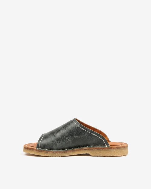 BETA Life Kadın Deri Önü Açık Yeşil Terlik