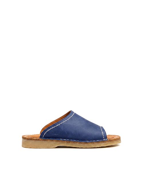 BETA Life Kadın Deri Önü Açık Mavi Terlik