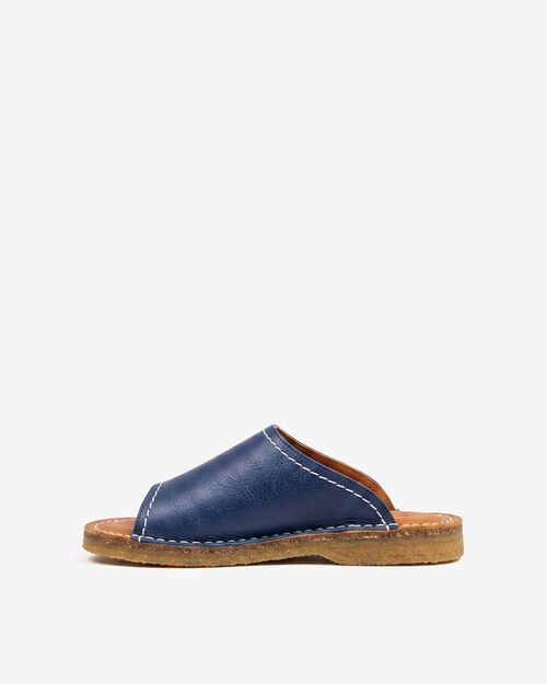 BETA Life Kadın Deri Önü Açık Mavi Terlik