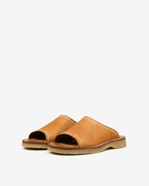 BETA Life Kadın Deri Önü Açık Taba Terlik