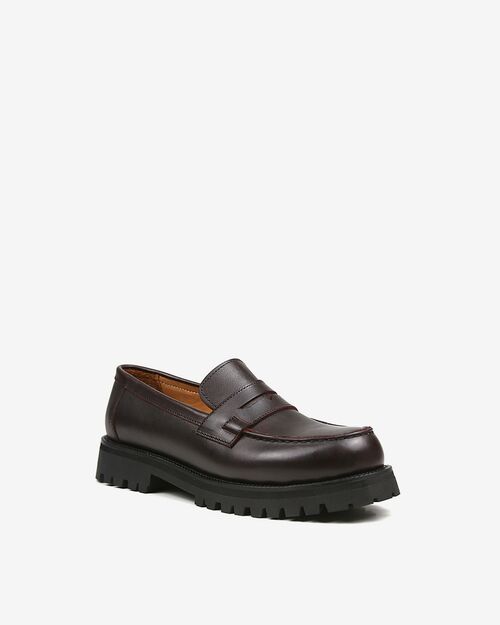REBETA Deri Kadın Kauçuk Tabanlı Bordo Loafer Ayakkabı