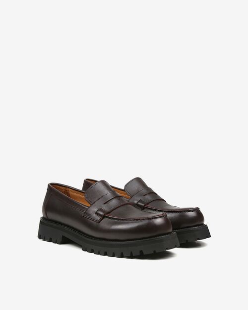 REBETA Deri Kadın Kauçuk Tabanlı Bordo Loafer Ayakkabı