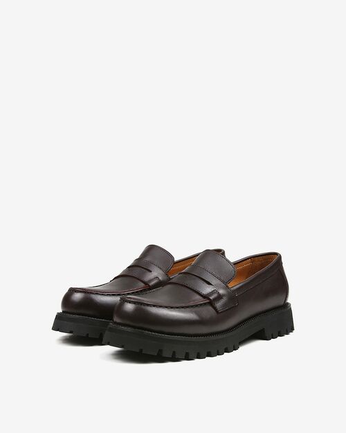 REBETA Deri Kadın Kauçuk Tabanlı Bordo Loafer Ayakkabı