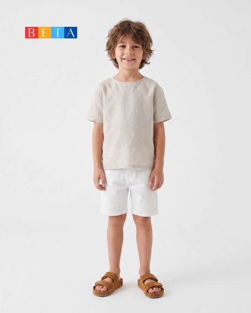 BETA Kids Erkek Çocuk Çift Bantlı Saraçlı Taba Süet Terlik