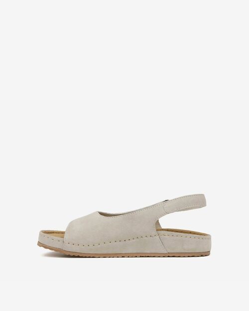 BETA COMFORT Kadın Bej Süet Deri Sandalet