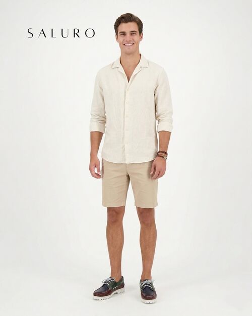 SALURO Deri Erkek Beyaz Tabanlı Bordo Yeşil Kombin Tekne Ayakkabısı