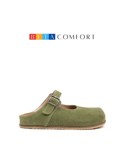 BETA Comfort Kadın Önü Kapalı Yeşil Sabo Süet Terlik