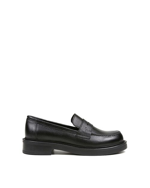 REBETA Deri Kadın Siyah Loafer Ayakkabı