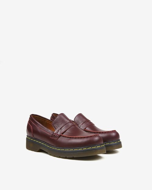 REBETA Deri Kadın Bordo Loafer Ayakkabı