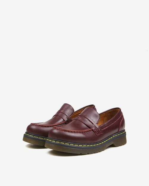 REBETA Deri Kadın Bordo Loafer Ayakkabı