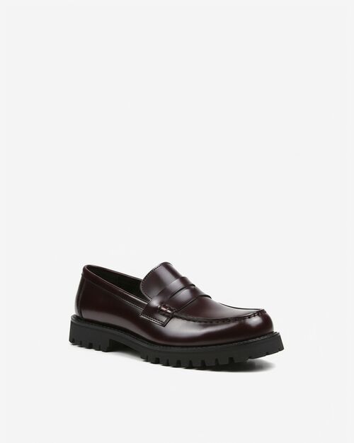 REBETA Deri Kadın Bordo Açma Loafer Ayakkabı