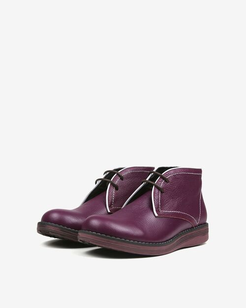 REBETA Deri Kadın Mor Bot