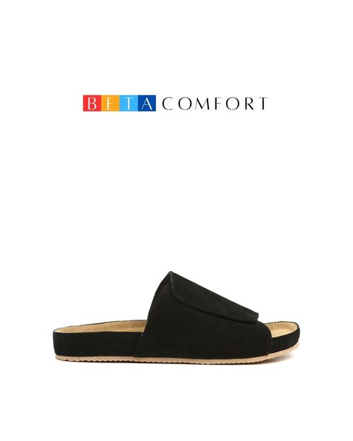 BETA Comfort Erkek Siyah Süet Terlik