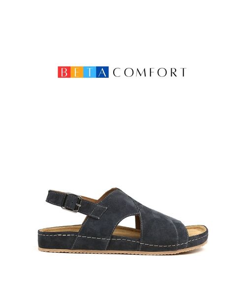 BETA Comfort Erkek Toka Detaylı Füme Rengi Süet Sandalet