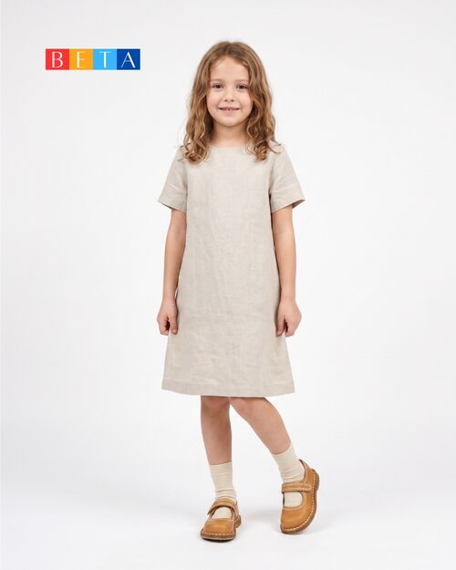BETA Kids Deri Kız Çocuk Üsten Bantlı Taba Ayakkabı