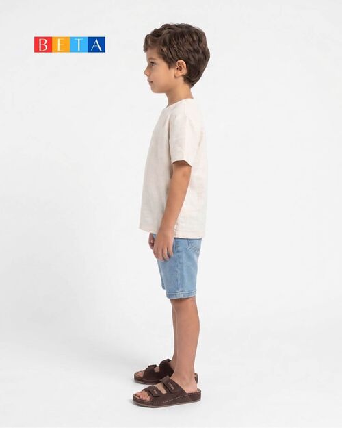 BETA Kids Deri Erkek Çocuk Saraç Detaylı Kahve Süet Terlik