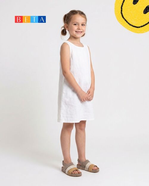 BETA Kids Deri Kız Çocuk Taba Kombin Süet Deri Sandalet