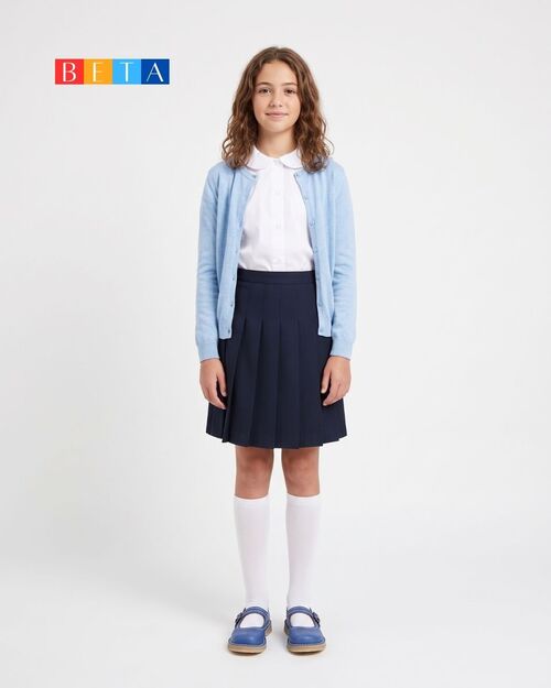 BETA Kids Deri Kız Çocuk Üsten Bantlı Mavi Ayakkabı