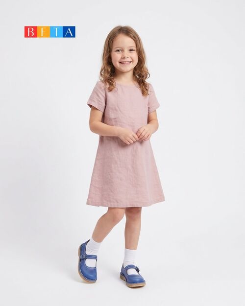 BETA Kids Deri Kız Çocuk Üsten Bantlı Mavi Ayakkabı