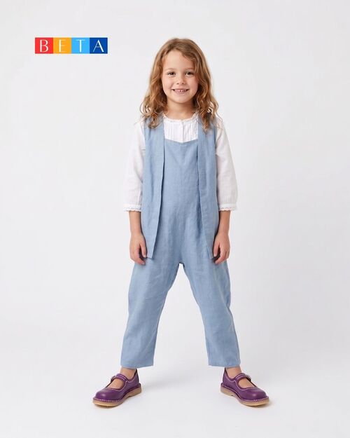 BETA Kids Deri Kız Çocuk Üsten Bantlı Mor Ayakkabı