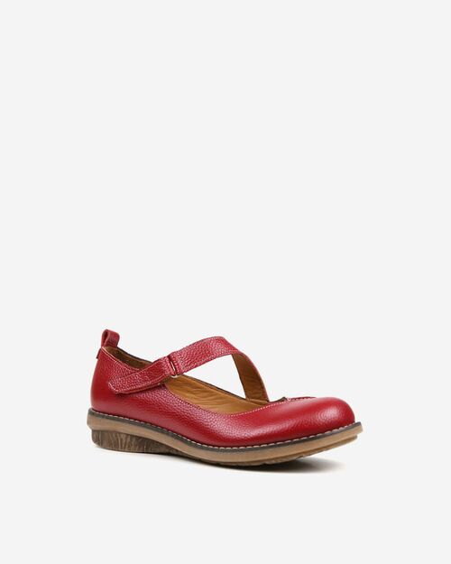 REBETA Deri Kadın Ayakkabı Bordo Kombin