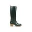 REBETA Deri Kadın Topuklu Yeşil Çizme