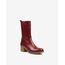 REBETA Deri Kadın Bot Koyu Kırmızı