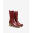 REBETA Deri Kadın Bot Koyu Kırmızı