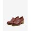 REBETA Deri Kadın Loafer Ayakkabı Bordo