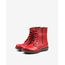 REBETA Deri Kadın Fermuar Detaylı Kırmızı Bot