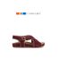 BETA COMFORT Kadın Bordo Dikiş Detaylı Süet Deri Sandalet