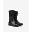 REBETA Deri Kadın Bağcık Detaylı Siyah Kombin Bot