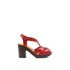 REBETA Deri Kadın Sandalet Kırmızı