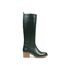 REBETA Deri Kadın Topuklu Yeşil Çizme